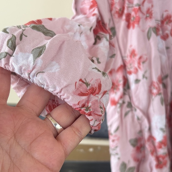 Hollister Pink Floral Long Sleeve Dress - Picture 6 of 9